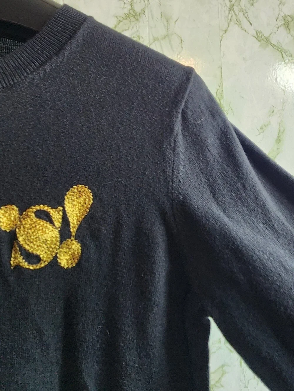 J.CREW Cheers Black Cotton Sweater
